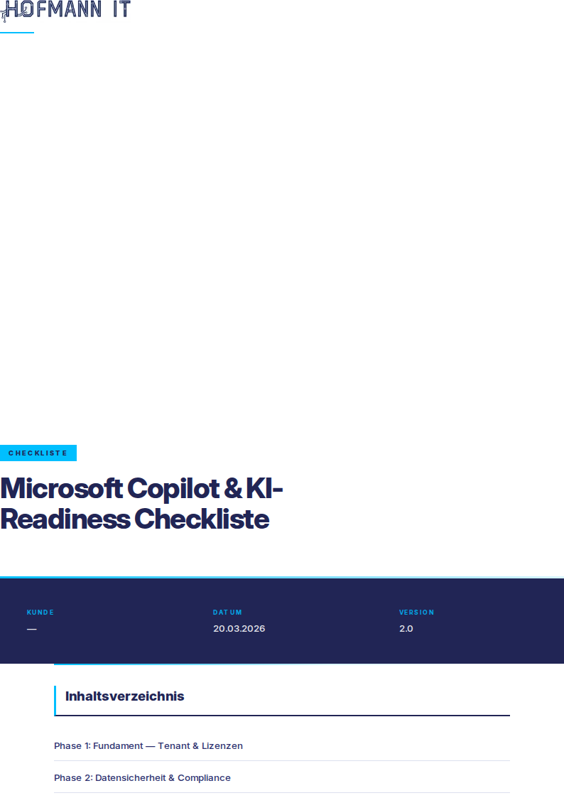 Vorschau: Microsoft Copilot & KI-Readiness Checkliste